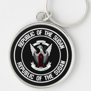 Sudan Round Emblem Key Ring