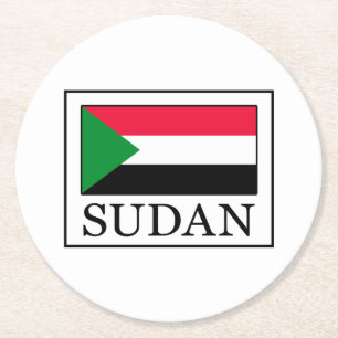 Sudan Round Paper Coaster