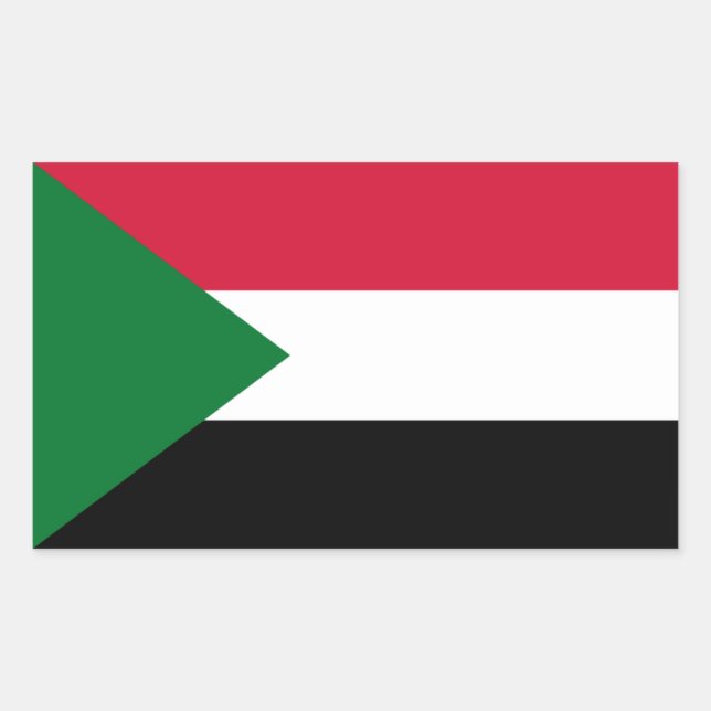 Sudan/Sudanese Flag Rectangular Sticker (Front)