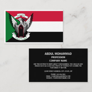 Sudanese Flag & Emblem, Flag of Sudan Business Card