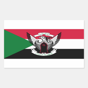 Sudanese Flag & Emblem, Flag of Sudan Rectangular Sticker