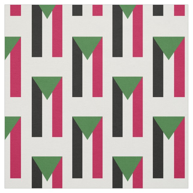 Sudanese Flag Fabric (Swatch)