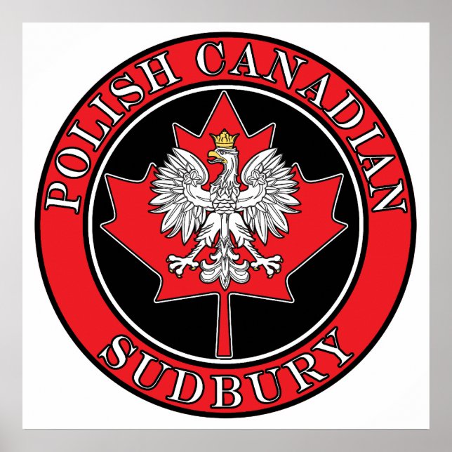 Sudbury Round Polish Canadian Leaf Poster (Front)