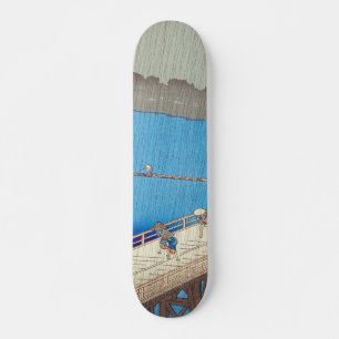 Sudden shower over Atake Bridge, Utagawa Hiroshige Skateboard