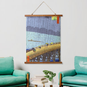 Sudden Shower Over Shin-Ohashi Utagawa Hiroshige Hanging Tapestry