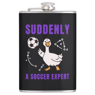 Suddenly a soccer expert hip flask