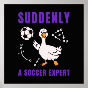Suddenly a soccer expert poster