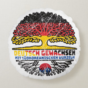 Südkorea Südkoreanisch Deutsch Deutschland Baum Round Cushion