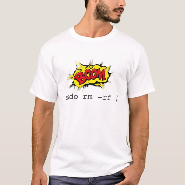Sudo RM RF for Men Women Linux Command T-Shirt (Front)