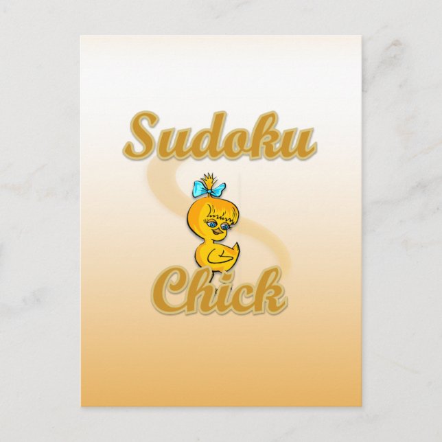 Sudoku Chick Postcard (Front)