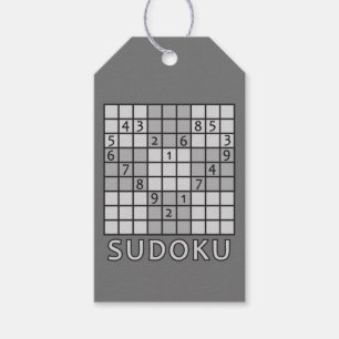SUDOKU custom gift tags