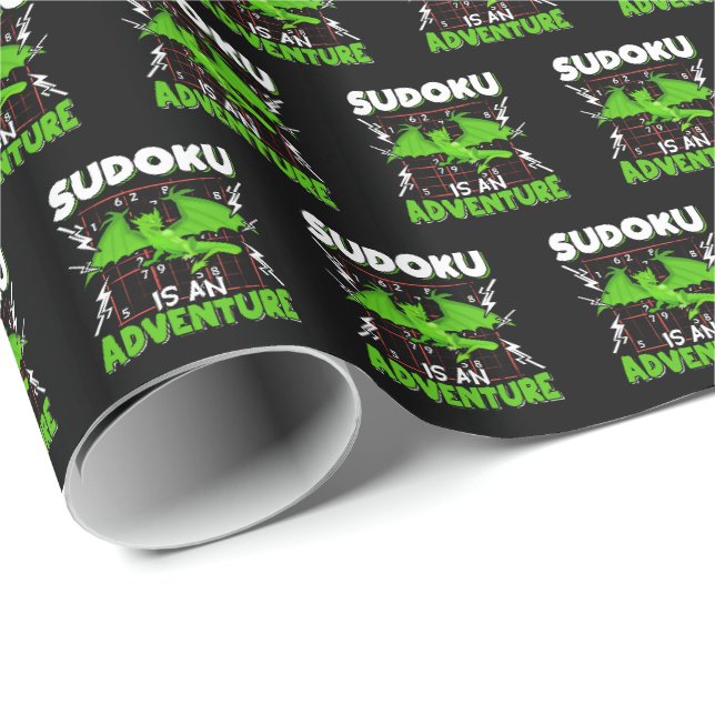 Sudoku is an Adventure Puzzle Lover Wrapping Paper (Roll Corner)