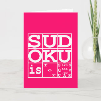 Sudoku is for squares card