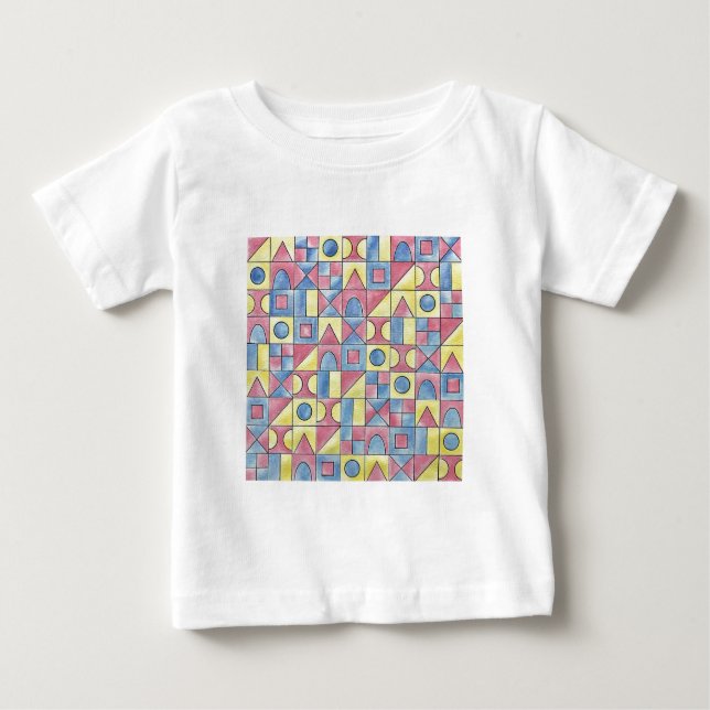 Sudoku One-Modern Minimalist Bauhaus Geometric Art Baby T-Shirt (Front)