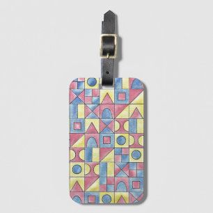 Sudoku One-Modern Minimalist Bauhaus Geometric Art Luggage Tag
