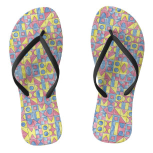 Sudoku One-Modern Minimalist Bauhaus Geometric Jandals
