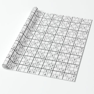 Sudoku pattern wrapping paper