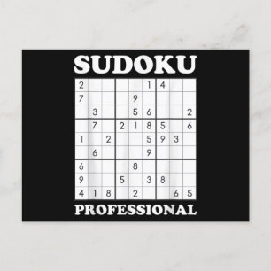 Sudoku Puzzle Game Lover Graphic Postcard