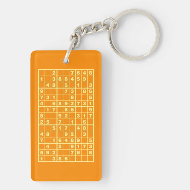 Sudoku Puzzle Key Ring (Back)