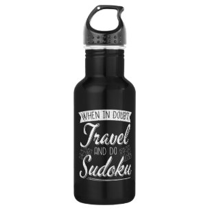Sudoku Puzzle Lover World Traveler Quote 532 Ml Water Bottle