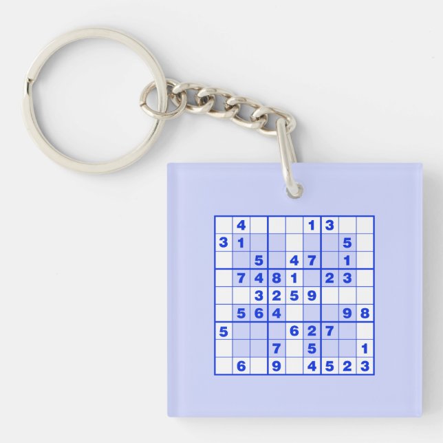 Sudoku Puzzles Key Ring (Front)