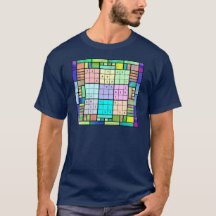 Sudoku Stained Glass Design T-Shirt