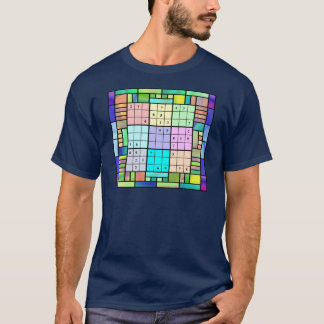 Sudoku Stained Glass Design T-Shirt