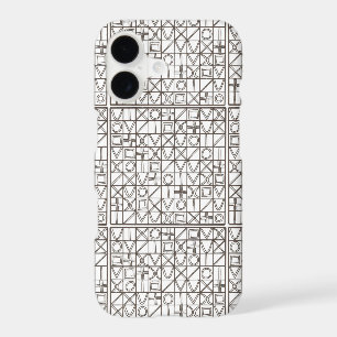 Sudoku Two-Black And White Modern Geometric