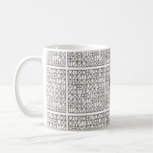 Sudoku Two-Black And White Modern Minimalist  Coffee Mug