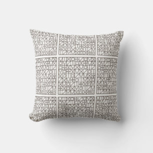 Sudoku Two-Black And White Modern Minimalist Cushion