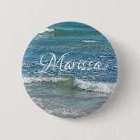 Sudsy Blue Atlantic Ocean Shore Custom Name