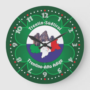 Südtirol – Alto Adige - Italien - Italia Uhr Large Clock