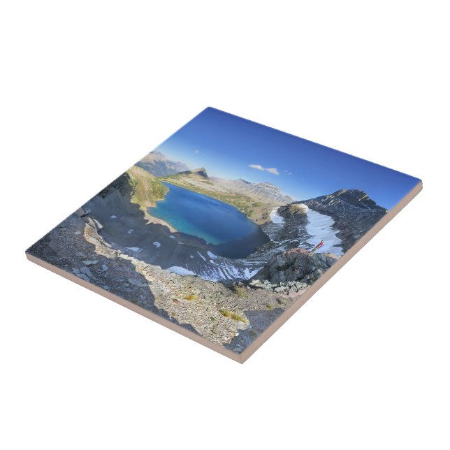 Sue Lake Overlook - Glacier National Park Tile (Side)