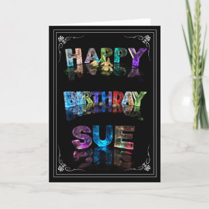 Sue -  Name in Lights greeting card (Photo)