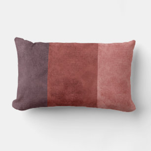 Suede Like Burnt Orange/Plum Lumbar Pillow