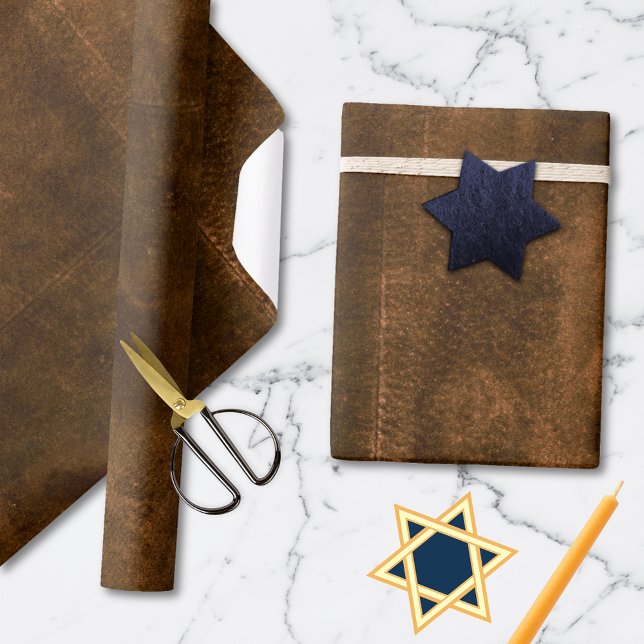 Suede Seam Look of Leather Wrapping Paper (Creator Uploaded)