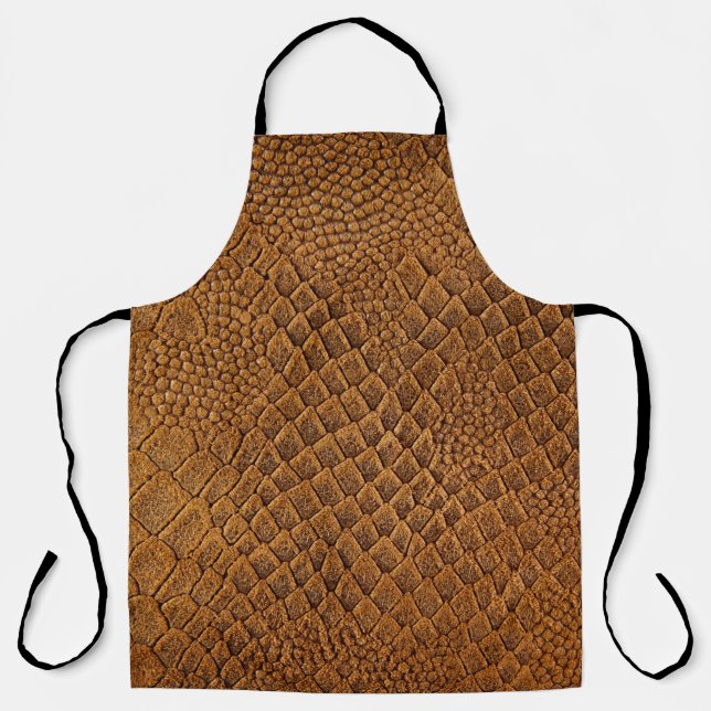 suede with beautiful patternpattern,snake,texture, apron (Front)
