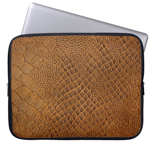 suede with beautiful patternpattern,snake,texture, laptop sleeve (Front)