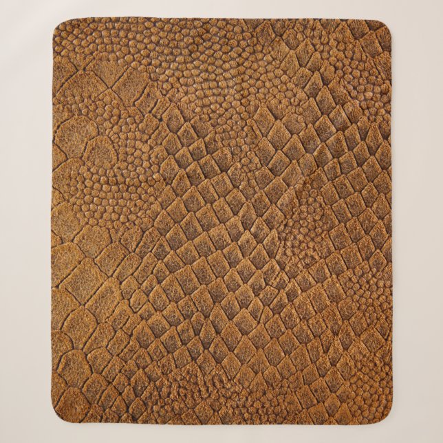 suede with beautiful patternpattern,snake,texture, sherpa blanket (Front)