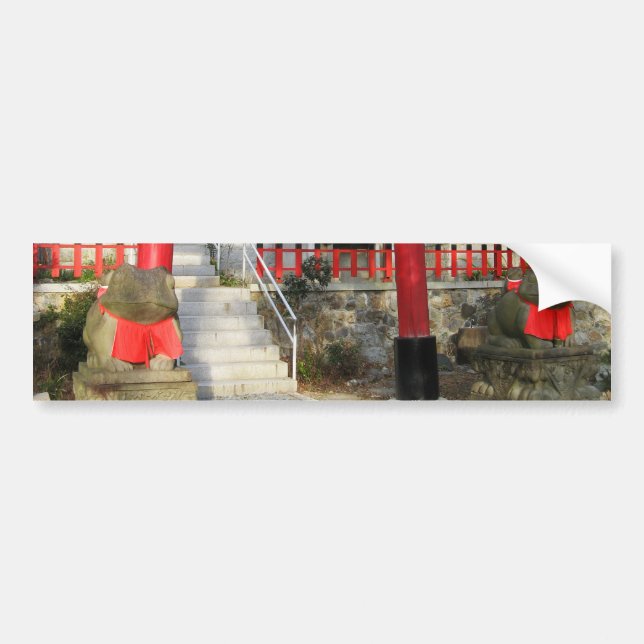 Suehiro Ogami Shrine (Fortune Frog Shrine) Bumper Sticker (Front)
