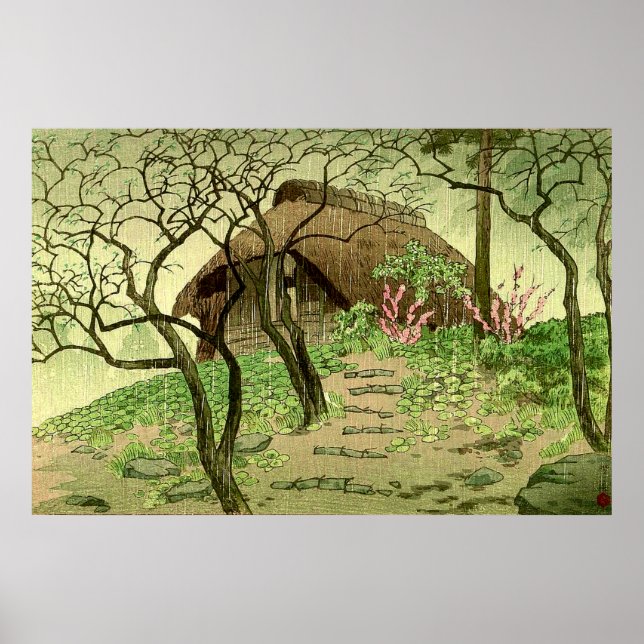 Suenaga District in Rain  Kasamatsu Shiro 1939 Poster (Front)