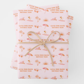 Sufer Girl Birthday Gift Wrap