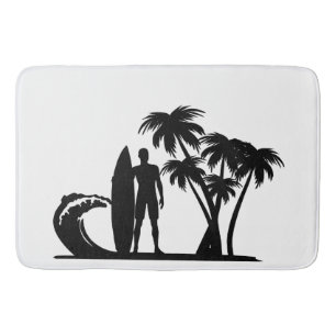 ‘’ Sufer- Palm Trees ‘’ Amazing Art Bath Towel Se Mat