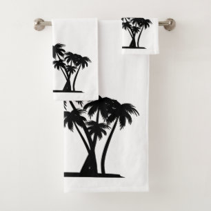 " Sufer- Palm Trees " Unique Bath Towel Set