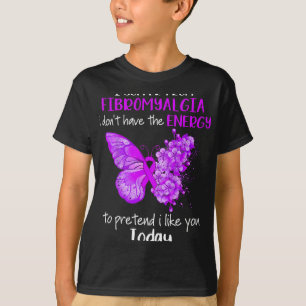 Suffer From Fibromyalgia Awareness Butterfly Purpl T-Shirt