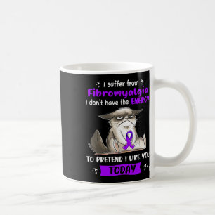 Suffer From Fibromyalgia Awareness Fun Cat Coffee Mug