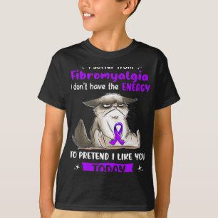 Suffer From Fibromyalgia Awareness Fun Cat  T-Shirt