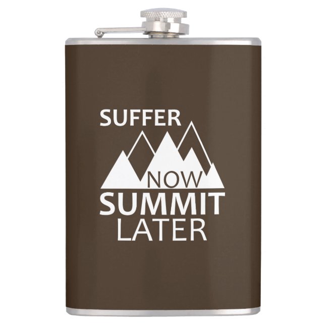 Suffer Now Summit Later Hip Flask (Front)