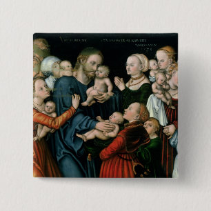 Suffer the Little Children to Come Unto Me, 1538 15 Cm Square Badge