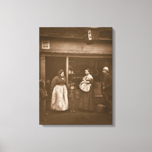 Sufferers from the Flood, from 'Street Life in Lon Canvas Print
